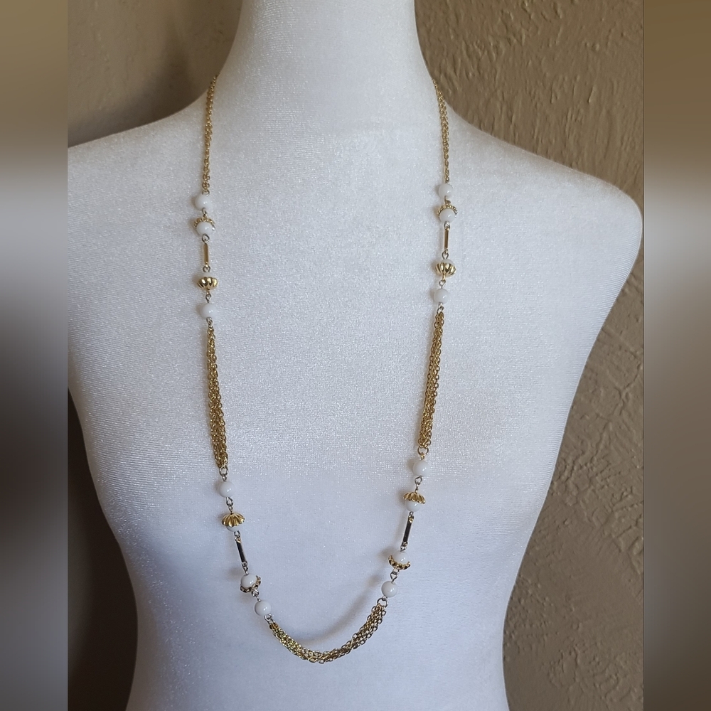 2 For $10 Talbots Elegant Gold and White Necklace